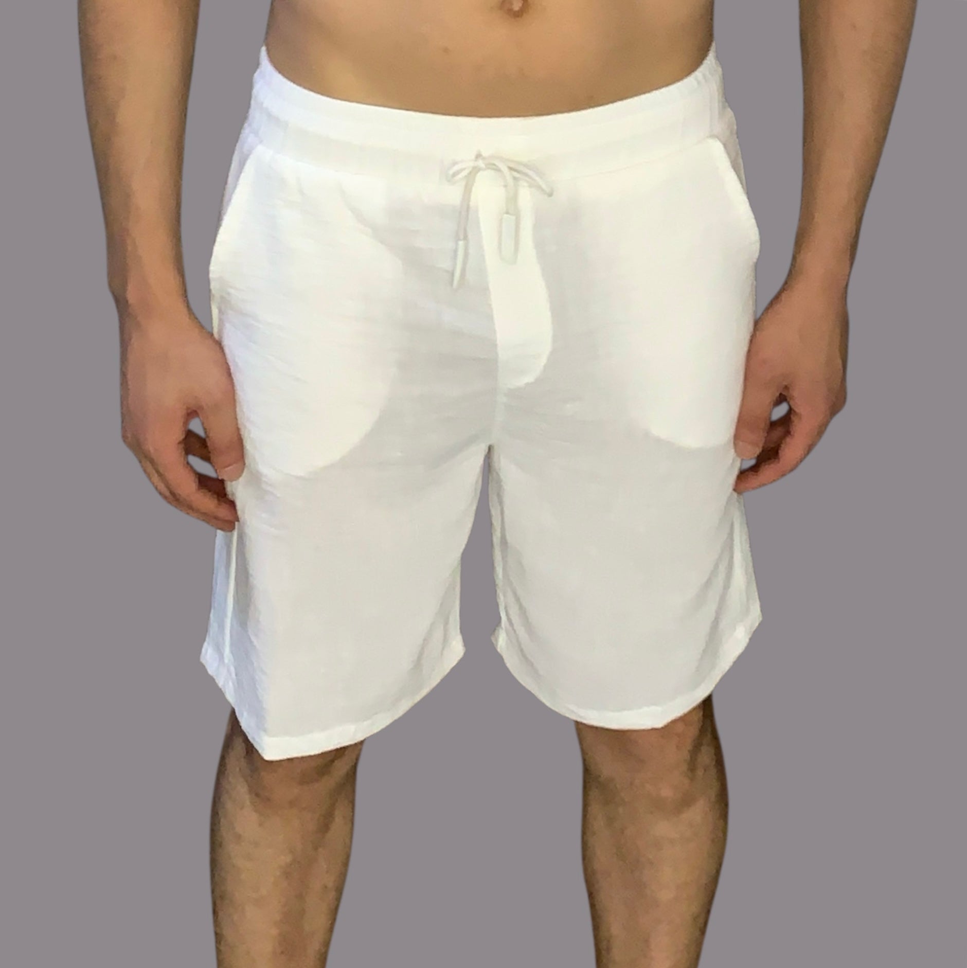 White Shorts 100% Linen