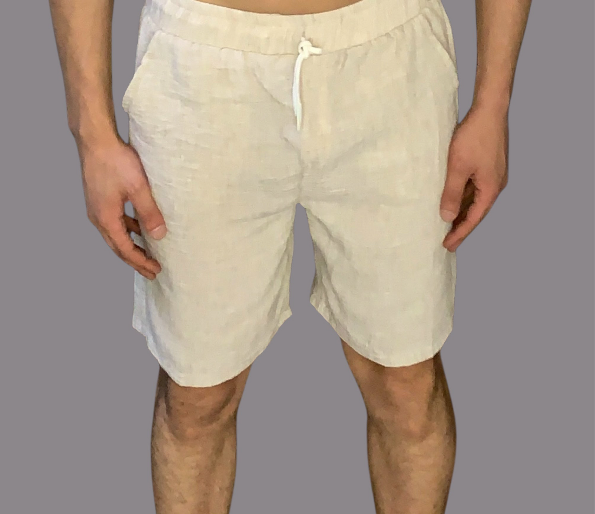 Beige Shorts 100% Linen