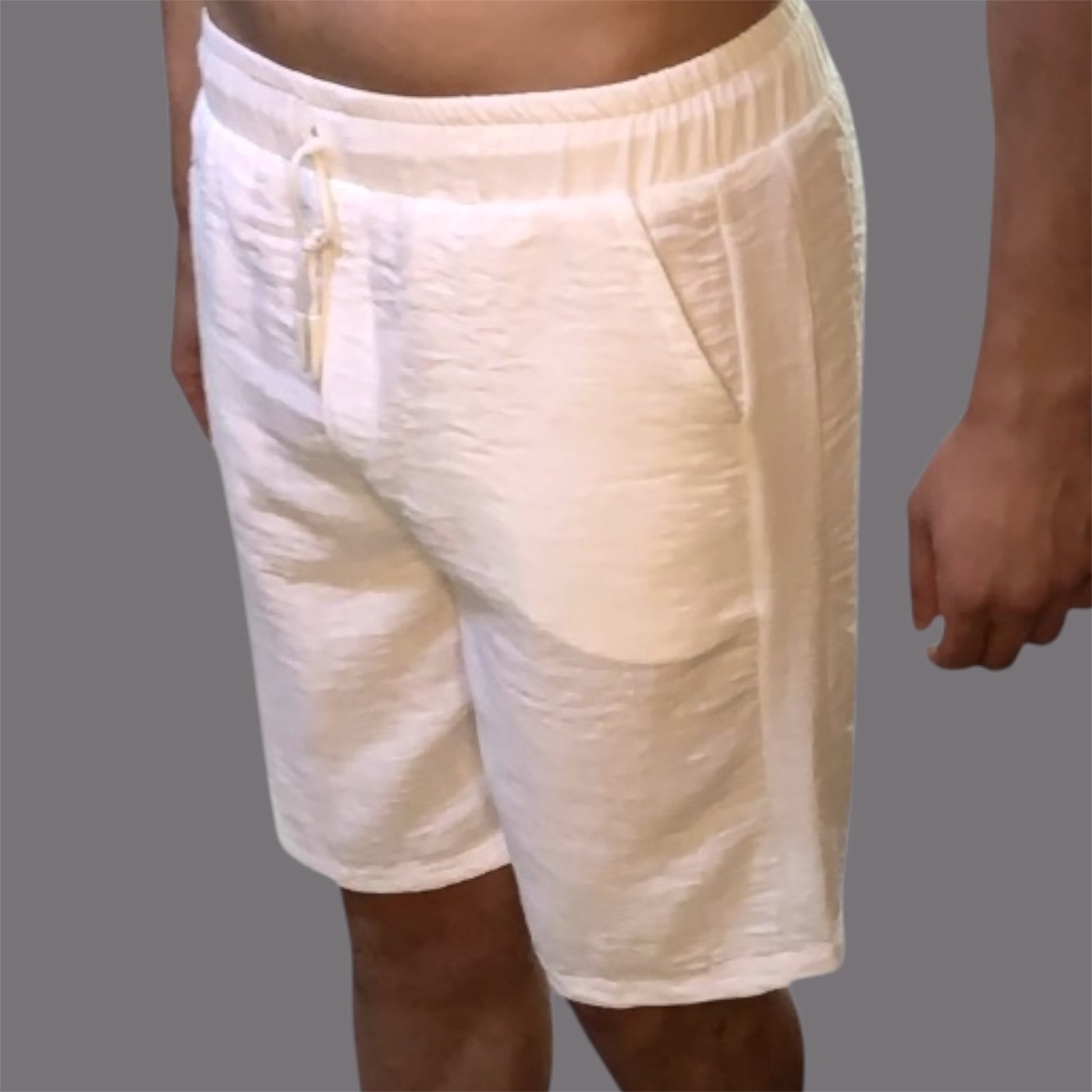 White Shorts 100% Linen