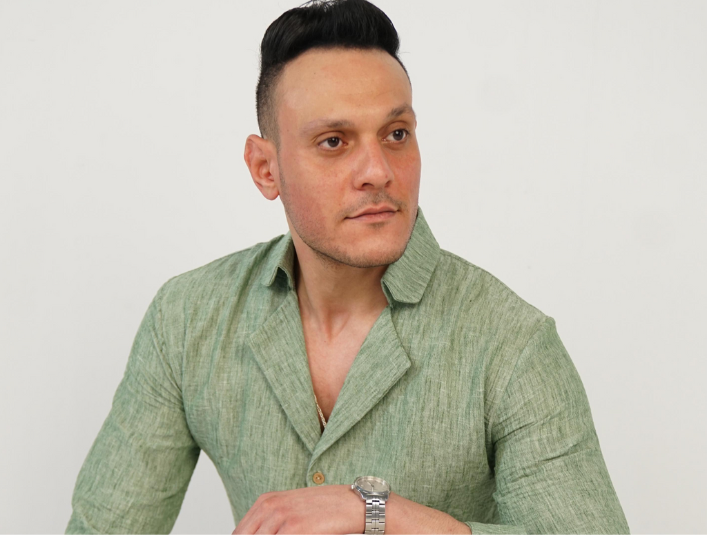 Matcha Shirt 100% Linen Royal collar