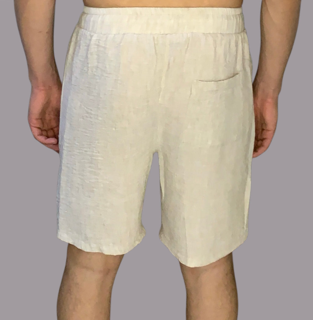 Beige Shorts 100% Linen