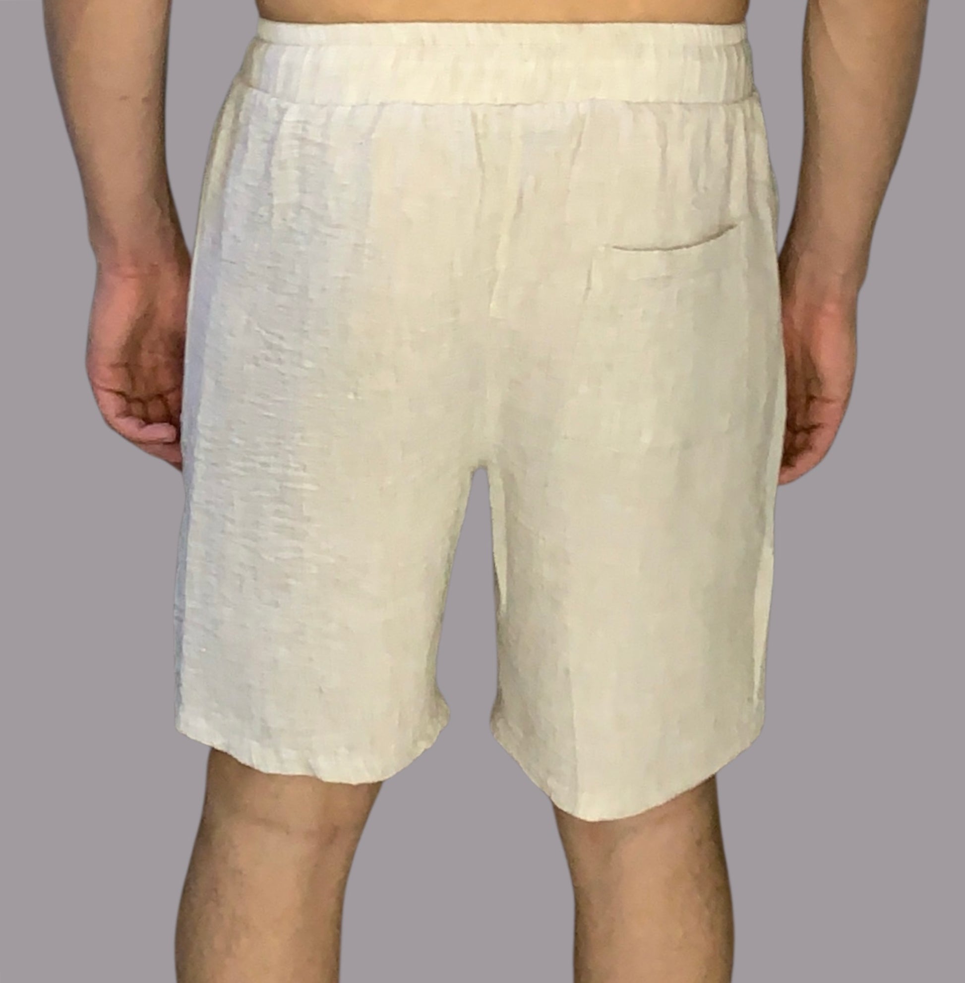 Beige Shorts 100% Linen