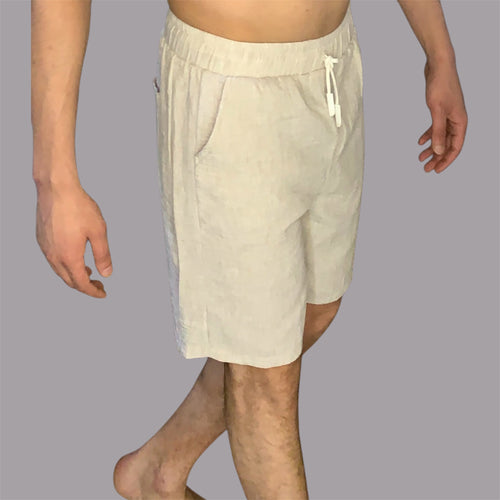 Beige Shorts 100% Linen